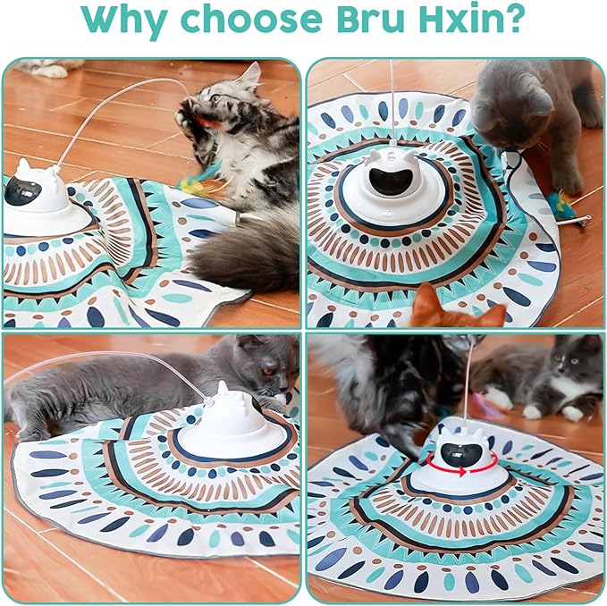 Interactive Cat Toys for Indoor Cats Laser,Automatic Cat Toys Interactive Feather Toys