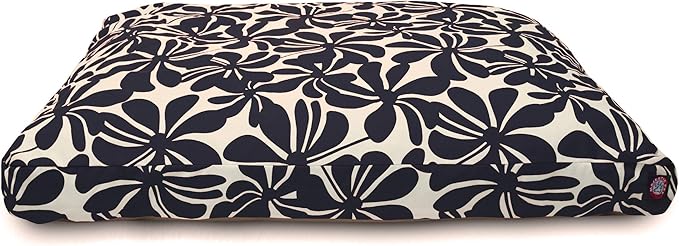 Navy Blue Plantation Extra Large Rectangle Indoor Outdoor Pet Dog Bed With Removable Washable Cover By Majestic Pet Products