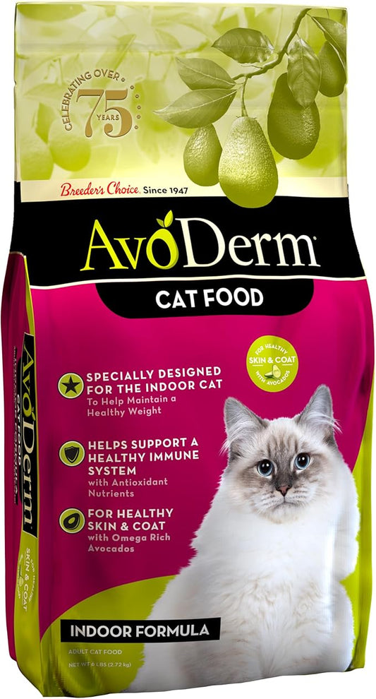AvoDerm Indoor Formula Dry Cat Food. 6lb bag