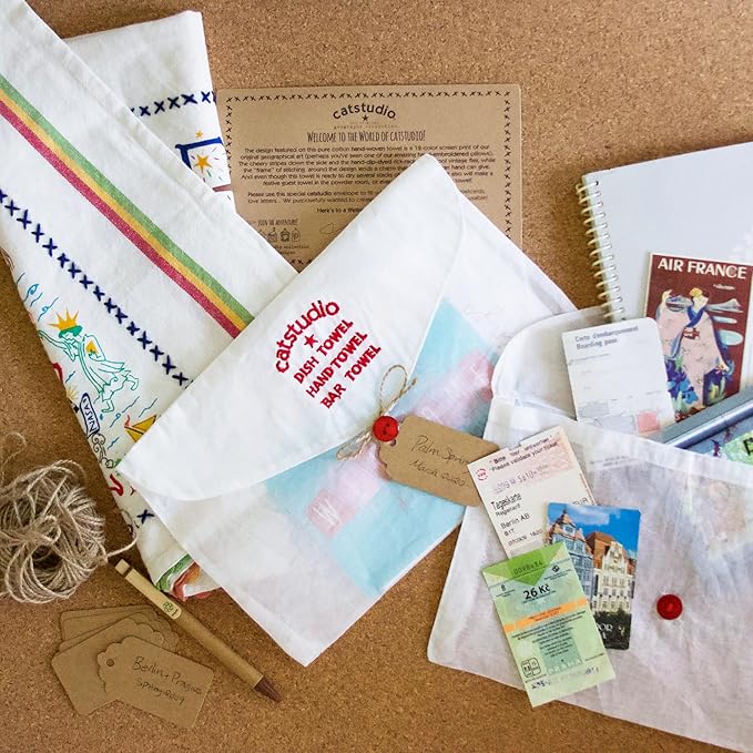 Catstudio Maryland Dish Towel - U.S. State Souvenir Kitchen and Hand Towel with Original Artwork - Perfect Tea Towels for Maryland Lovers, Travel Souvenir