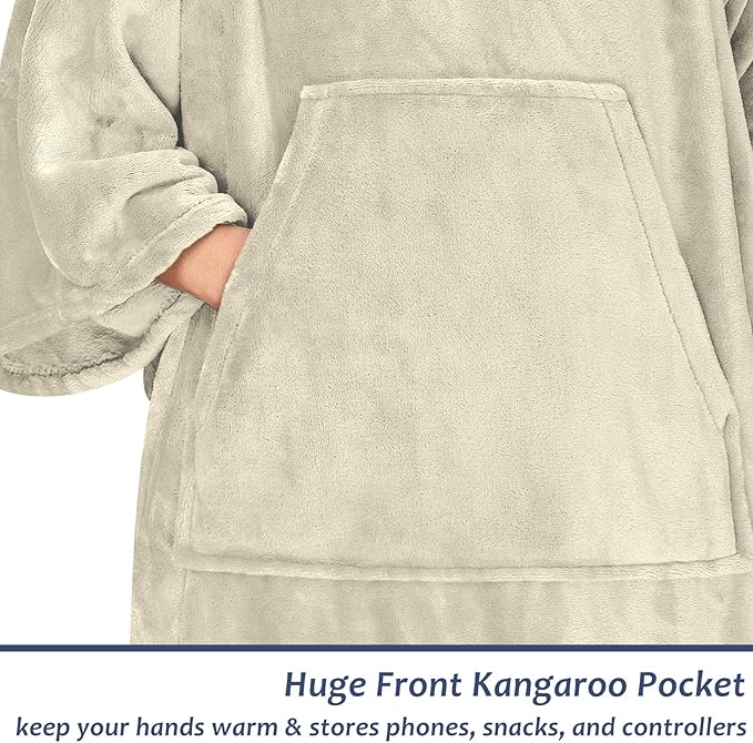 Solaris Wearable Blanket with Sleeves for Adults, Softness Comfort Warmth Fleece Gift for Women Men, Snuggy Body Throw TV Blanket for Home Office Lounge, Gift for Your Lover