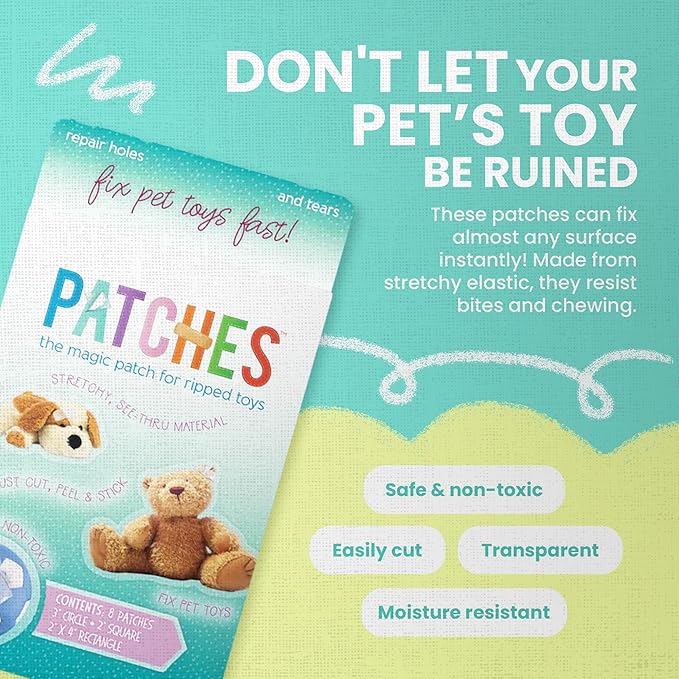 SnugArooz Cute Kat Caticorn Plush Dog Toy with Repair Patch – Soft, Durable and Squeaky Toy for Dogs - Blue