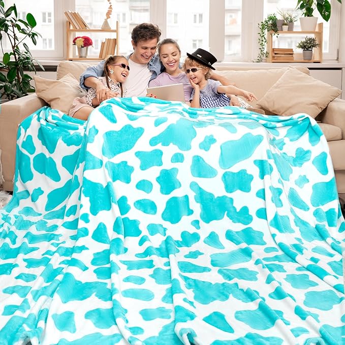 Blankets & Throws King Size Plush Throw Blankets Cow Fleece Throw Blanket