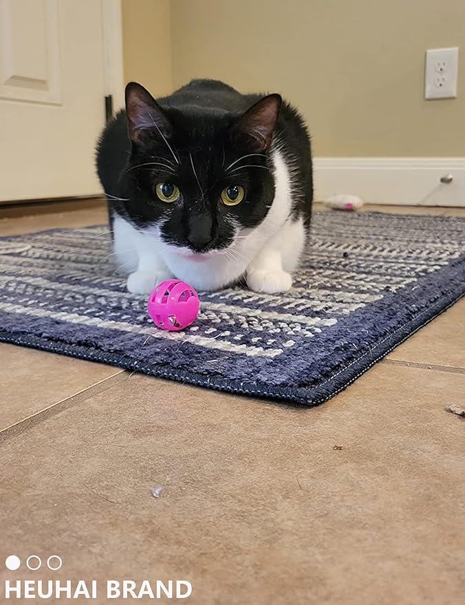 Cat Toys for Indoor Cats - 15 Pcs Kitten Toys Set - Includes 8 Bell Balls - 1 Catnip Mouse - 6 Plush Balls - Colorful and Safe - Pet Playset for Interactive Fun and Exercise