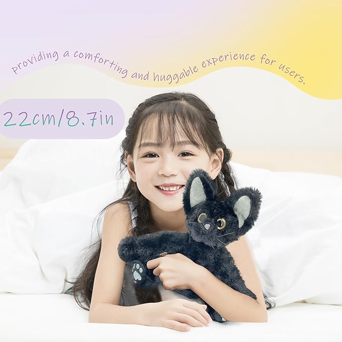 Black Cat Stuffed Toy, Black Cat Soft Plush Pillow, Gifts for Boys and Girls