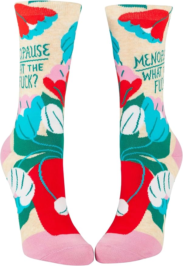 Blue Q Women's Funny Novelty Crazy Crew Socks with Sayings