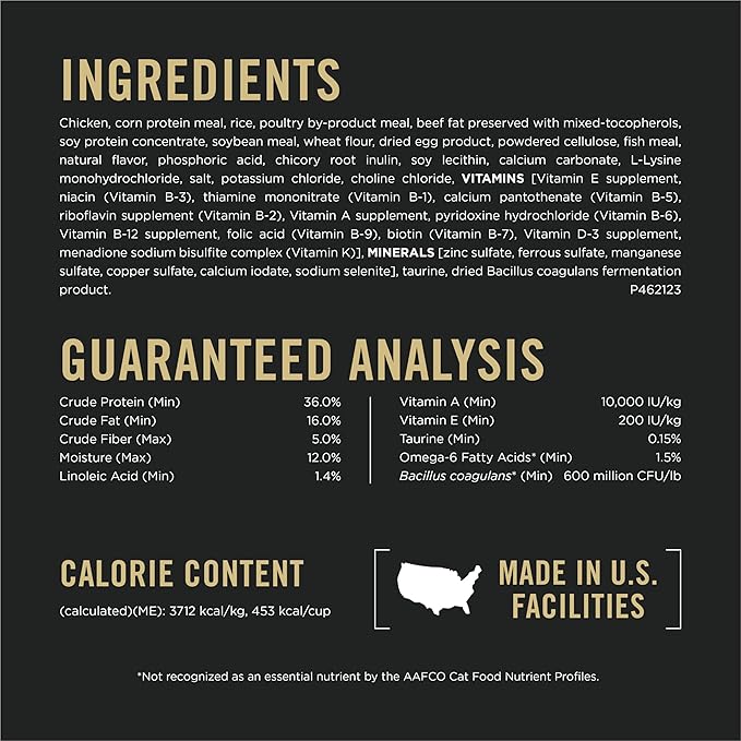 Purina Pro Plan Adult Hairball Control Cat Food Chicken and Rice Formula - 16 lb. Bag