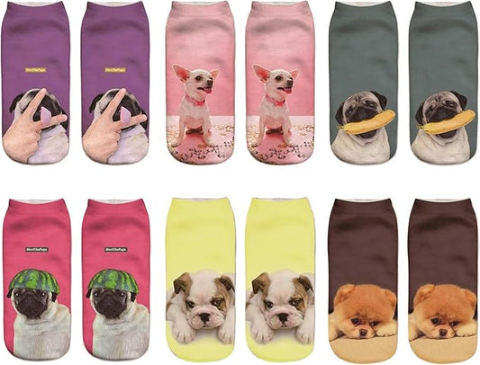 Benefeet Sox Funny Ankle Socks Cute Novelty No Show Animal Fruit Flower Cartoon Colorful Graphic Low Cut Socks for Women Girl