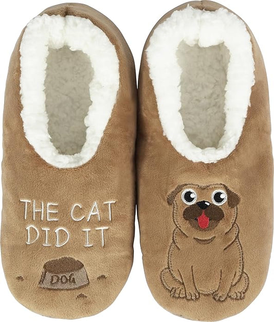 BenSorts Fuzzy Slipper Socks for Women Funny House Slippers with Grips