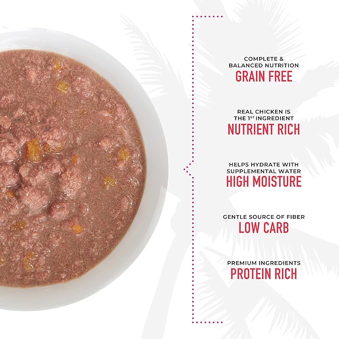 Tiki Cat Aloha Friends, Chicken, Pumpkin & Beef, Grain-Free & High Moisture, Wet Cat Food for All Life Stages 2.5 oz. Pouch (Pack of 12)