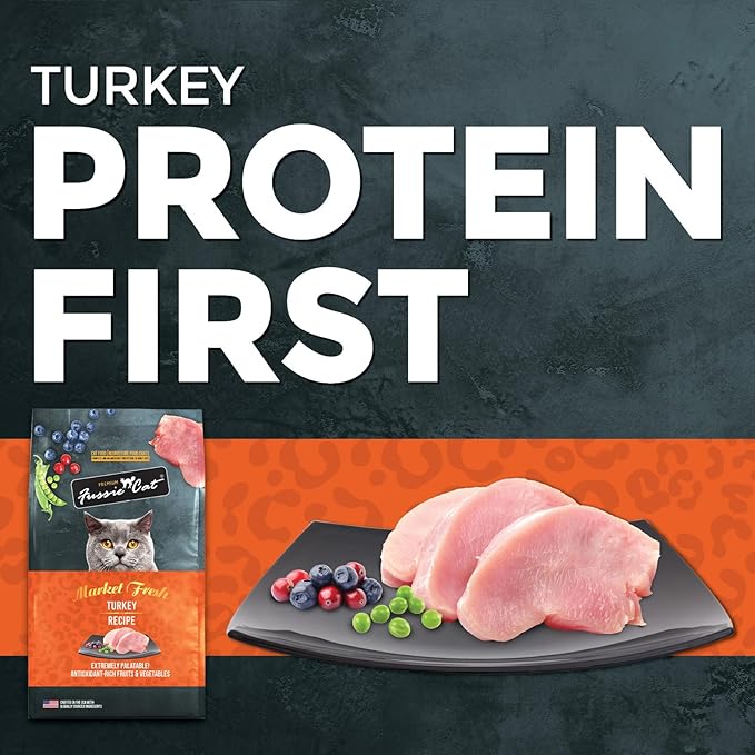 Fussie Cat Market Fresh Turkey Recipe, Dry Cat Food, 10lb Bag