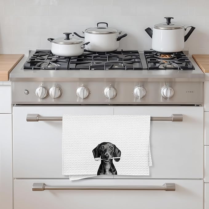 Dachshund Hand Towels, Weiner Dog Bathroom Hand Towels, 16x24 Inch, Microfiber