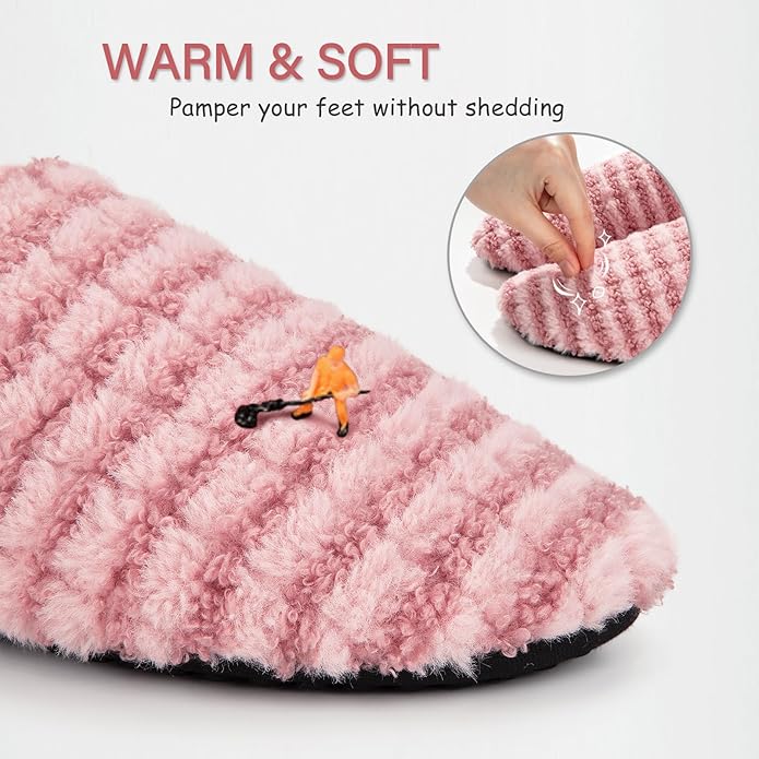 ATHMILE House Slippers for Women Men Indoor Barefoot Slippers Socks Furry Slip on House Shoes Cozy Comfy Slippers for Home Bedroom Travel Yoga