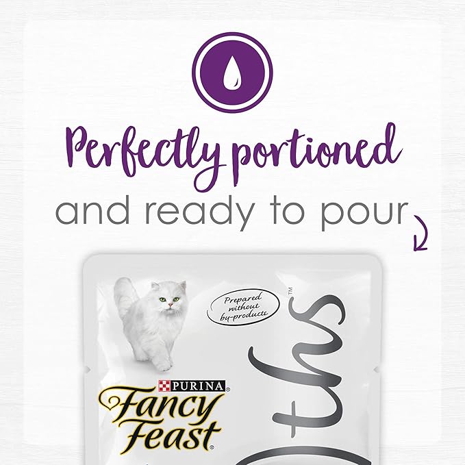 Purina Fancy Feast Lickable Senior Wet Cat Food Broth Topper Classic with Skipjack Tuna and Vegetables - (Pack of 16) 1.4 Oz. Pouches