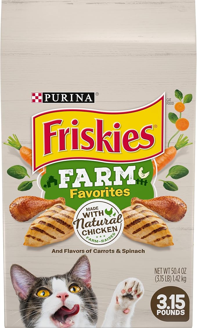 GYCO Chicken & Carrot & Spinach Dry Cat Food, 3.15 lb Bag - Antioxidants to Help Support a Healthy Immune System - No Artificial Flavors Or Preservatives