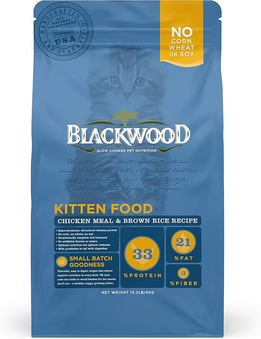 Blackwood Pet Food 22340 Kitten Food, Chicken Meal & Brown Rice Recipe, 6kg.