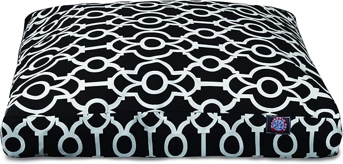 Majestic Pet Athens Black Large Rectangle Pet Bed