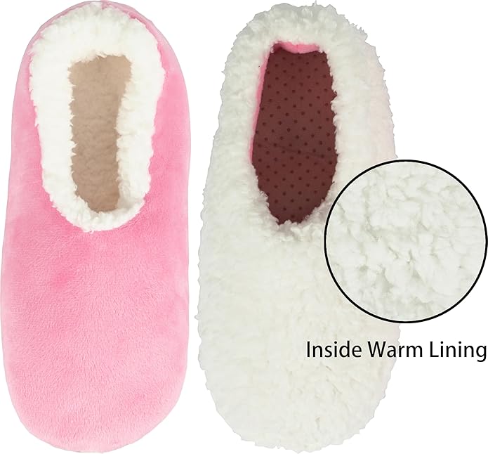 BenSorts Fuzzy Slipper Socks for Women Funny House Slippers with Grips
