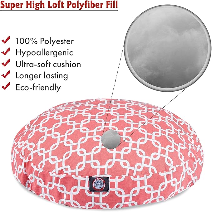 Majestic Pet Coral Links Medium Round Pet Bed