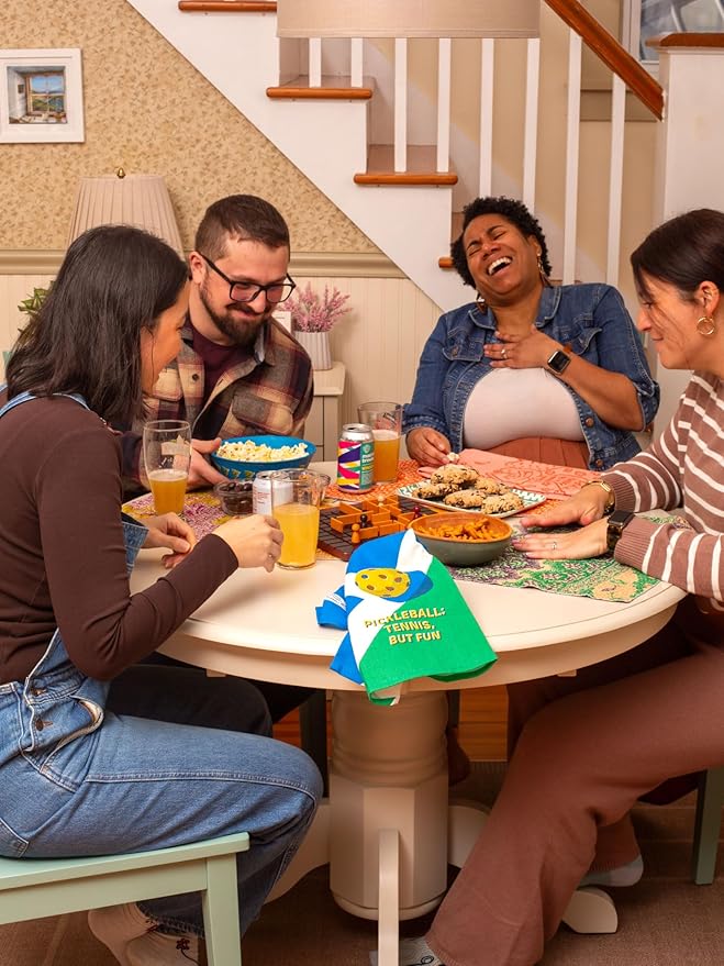 Blue Q Funny Dish Towel ~ Pickleball. Tennis, But Fun. 100% Cotton, Printed, Vibrant Colors, 28" x 21"