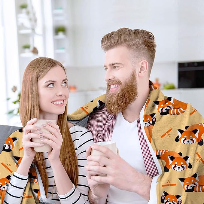 Red Panda Blanket Ultra Soft Flannel Merch Red Panda Throw Blanket Stuff Gifts for Red Panda Bamboo Lovers Blankets for Girls Boys Kids Women Adults 50"X 40"