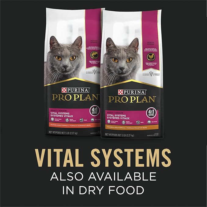 Purina Pro Plan Vital Systems Chicken Wet Cat Food Pate 4-in-1 brain, kidney, digestive and immune formula - (Pack of 24) 3 oz. Cans