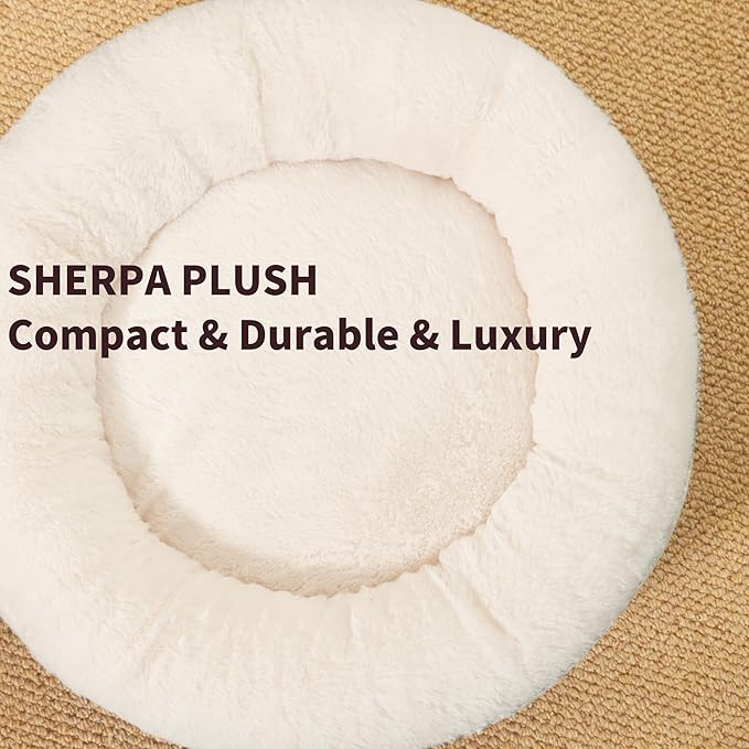 MARUNDA Heated Cats Bed for Indoor Use, Electric Cats Heated Bed Pets Heating Bed for Cats and Small Dogs, Washable Heated Pets Bed with Automatic Heating Pad (20" Round)