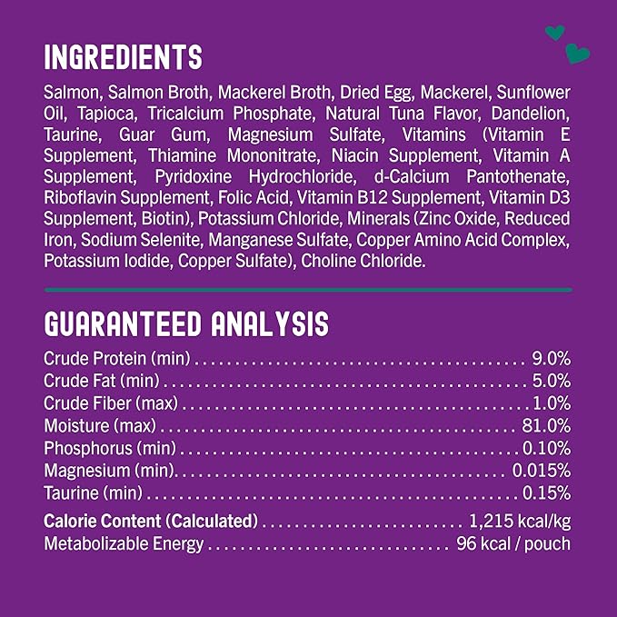 Stella & Chewy’s Carnivore Cravings Morsels & Gravy Salmon & Mackerel Recipe Wet Cat Food Pouches – (2.8 Ounce Pouch, Case of 12)