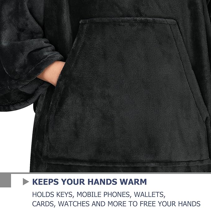 Solaris Wearable Blanket with Sleeves for Adults, Softness Comfort Warmth Fleece Gift for Women Men, Snuggy Body Throw TV Blanket for Home Office Lounge, Gift for Your Lover