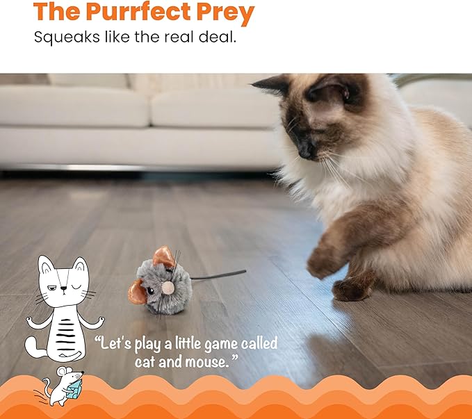 Catstages Squeak Squeak Mouse Plush Catnip Cat Toy