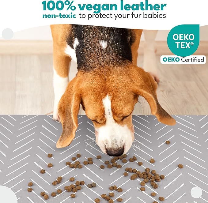 NALALAS Large Dog Mat for Food and Water, Cat Feeding Mat | Large Waterproof Dog Bowl Mat | Non-Slip Pet Food Mat for Floors | Dog Food Mats for Floors, Pet Mats for Food and Water | Easy to Clean