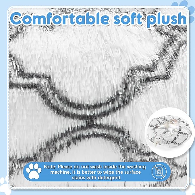 Cat Tunnel Bed,Collapsible Cat Donut Tunnel,Circle Foldable Peekaboo Cat Cave,Enrichment Cat Tube for Indoor Cats,Puppy and Pet