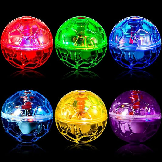 Sratte 6 Pieces Ghost Hunting Cat Ball Activated Cat Toy Ball Motion LED Light Cat Balls Motion Cat Dog Interactive Toys Pet Glowing Mini Running Exercise Ball Toys for Animals Activity (Colorful)