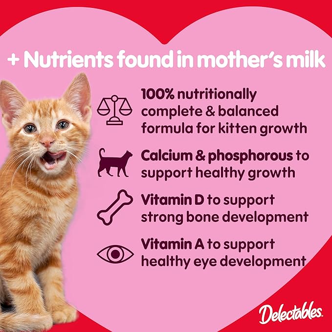 Hartz Delectables Squeeze Up Kitten Creamy Squeezable Puree, Lickable Wet Cat Treats, Grain Free, No Added Fillers, No by-Products, No Added Preservatives, 0.5 Ounces Tube Chicken, 32 Tubes Total