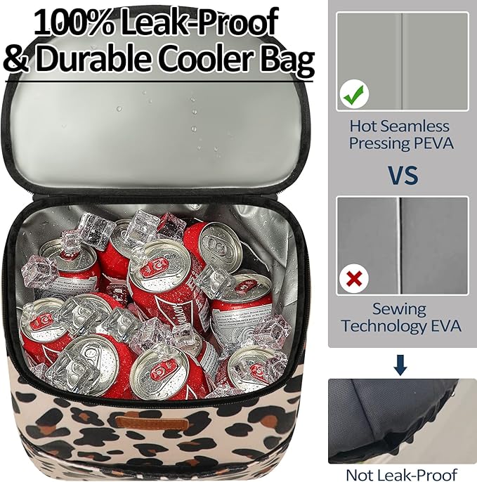 Camping Cooler Backpack 30 Cans, Soft Backpack Coolers Insulated Leak Proof Travel Cooler Bag Waterproof Lunch Picnic Beach Work Trip Thermal Bag Drink Beverage Beer Bag Cooler