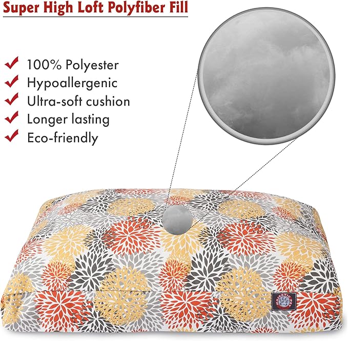 Majestic Pet Citrus Blooms Small Rectangle Pet Bed