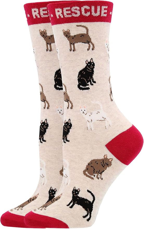 Adopt a Cat Socks for Women - Gift for Cat Lovers