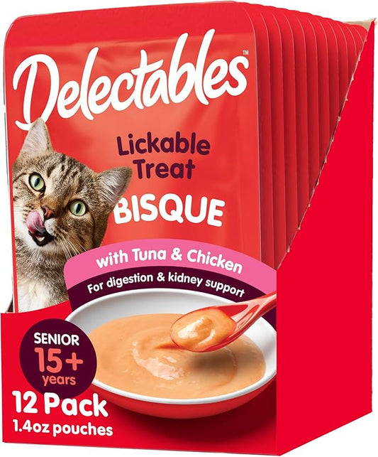 Delectables Lickable Wet Cat Treats - Tuna & Chicken, 1.4 Ounce (Pack of 12)