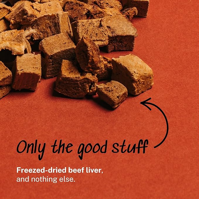 Premium Beef Liver Meal Mix-Ins, 2.5 oz - Cat Food Toppers - Freeze Dried Cat Food Mix Ins - Freeze Dried Cat Meal Toppers - Cat Food Topper for Dry Food