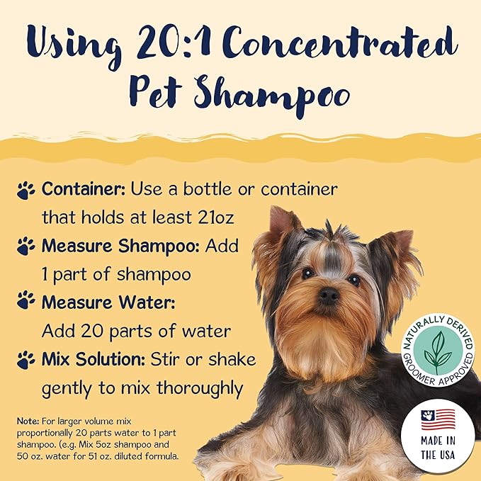 Bobbi Panter Charlie Outdoor Dog Shampoo to Protect Fur & Moisturizes Skin, Natural Ingridients, Tear-Free, pH-Balanced, Concentrated 20:1 Formula, Clove & Cedarwood Scent, 1 Gal.