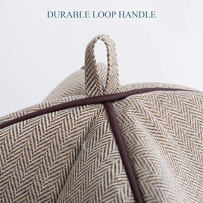 Cat Bed for Indoor Cats - Cat Cave Bed Cat House Cat Tent with Removable Washable Cushioned Pillow, Soft and Self Kitten beds,Cat Beds & Furniture, Pet Bed (Large, Beige)