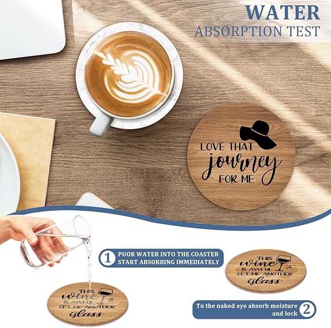 6 PCS Funny Schitts Cork Coasters for Drinks,Schitts TV Show Merchandise,Set with Coaster Holder Coffee Table Tea Table bar,Creek TV Themed Coasters Gifts for Fans