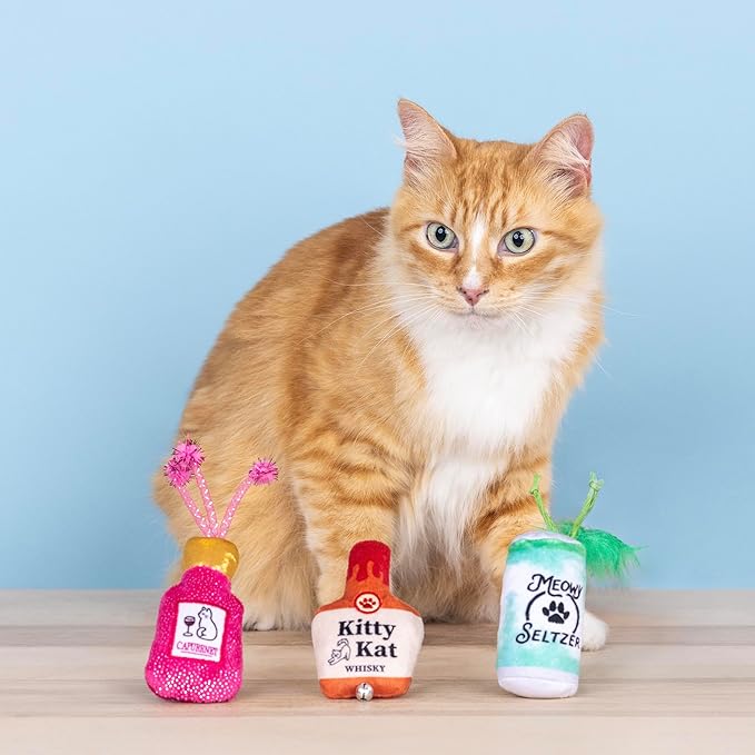 Fringe Studio "Kitten My Drink ON, Set of 3, Cat Toy Mini Sets, Pet Shop Collection (904040)