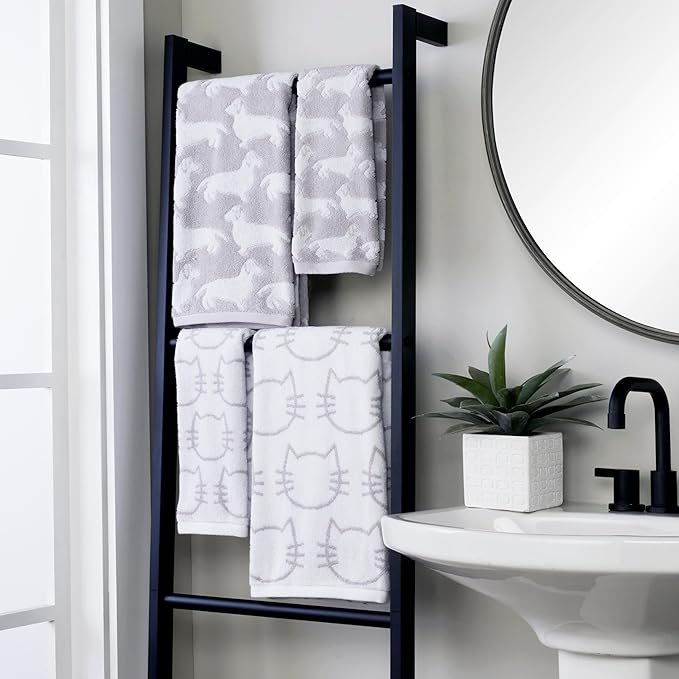 SKL Home Dog Bath Towel, Gray