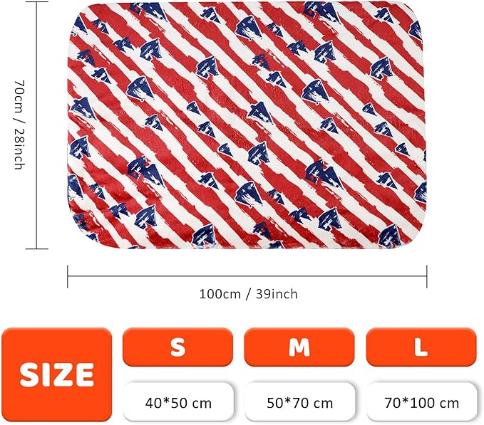 Kitty&doggy Go Self-Warming Mat for Dogs & Indoor Cats Beds & Blankets, Washable & Electricity-Free & Reflects Body Heat - Sailboat, Medium