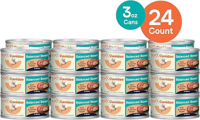 Canidae Balanced Bowl Wet Cat Food, Tuna & Carrots Recipe, 3 oz. (Case of 24)