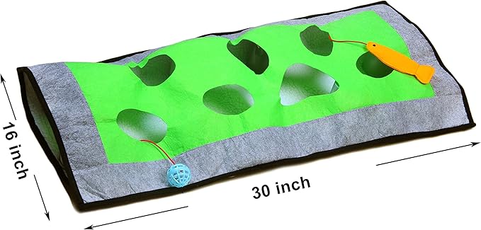 Youngever 15 Cat Toys Kitten Toys Assortments, Cat Crinkle Play Mat, Cat Teaser Wand Interactive Toys Cat Springs, Crinkle Balls for Cat, Puppy, Kitty, Kitten