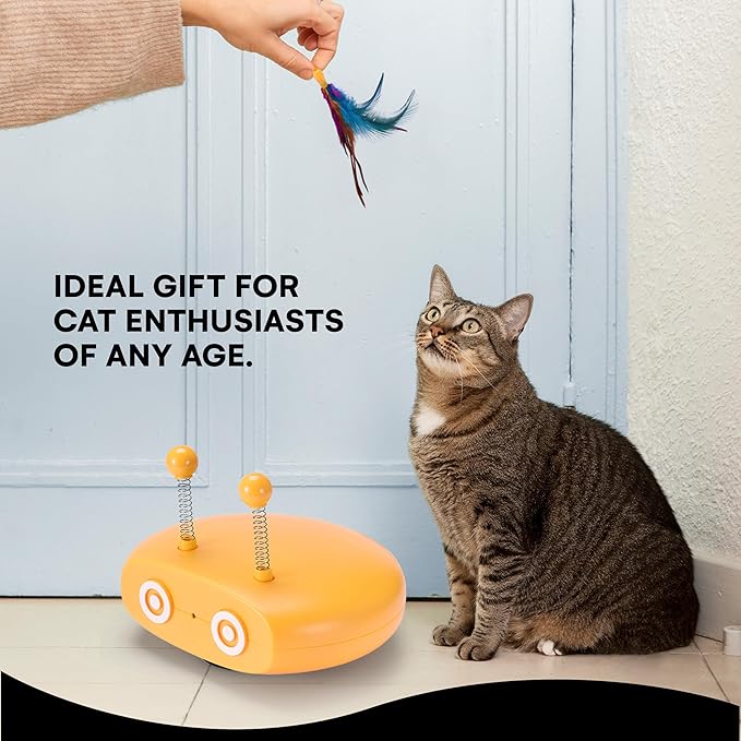 Black Rhino Interactive Cat Toy - Cat Laser Toy Automatic Motion Activated - Adjustable Speed Laser Cat Toy with Circulation Light - Rechargeable Electronic Smart Pet Toys for Indoor Exercise