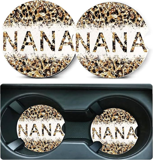 Car Coasters for Cup Holders,2 Pack Nana Gifts Car Cup Holder Coasters,Nana Gifts for Grandma Birthday Gifts for Nana from Granddaughter Grandson Grandchildren Grandkids Nana Gifts