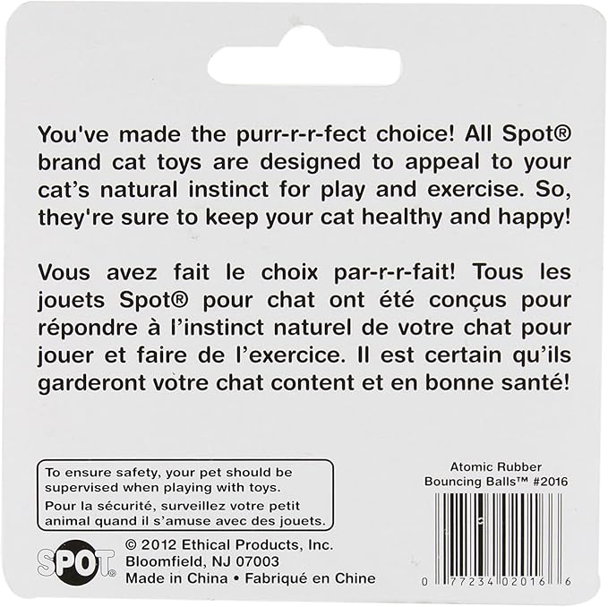 SPOT Atomic Bouncing Ball Cat Toy 2pcs Size:Pack of 2